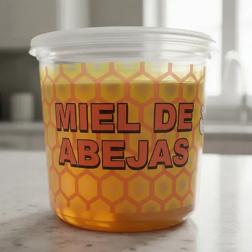 Pack 75 Envases Desechables Para Miel 1 Kilo Con Tapa