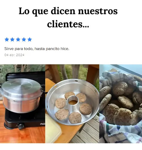 Horno Mágico 32cm, Bowl De Acero Inox. 26cm Y Batidor 30cm