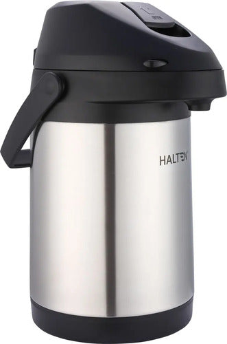 Termo Sifón 3 Litros Halten Plateado Acero