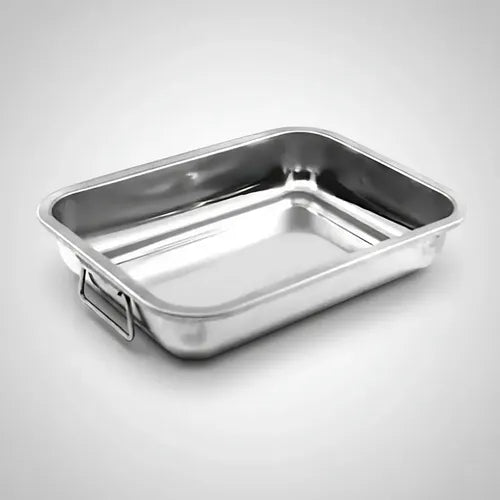Pack Bandeja Asadera Budinera Acero Inoxidable 30x40 Y 60x40 Plateado