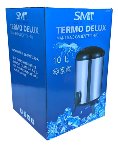 Termo De Agua Acero Inoxidable 10 Litros C/llave. Smi. Gris
