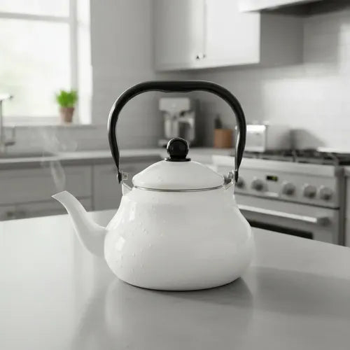Tetera 2 Litros Enlozada Condor Blanco Nueva Blanco