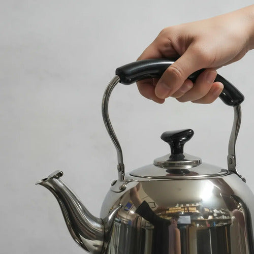 Tetera Acero 4 Litros Inoxidable Agua Té Infusiones Aluminio